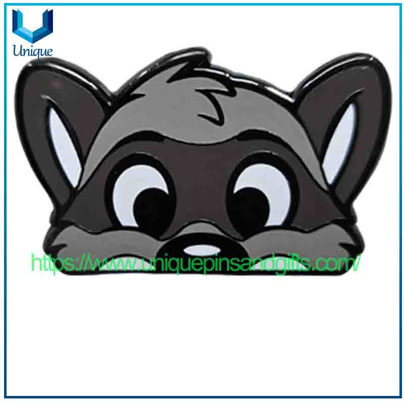 Insignia geométrica del Pin del esmalte del cerdo de la historieta de ABU con la impresión colorida para los niños de la promoción escolar