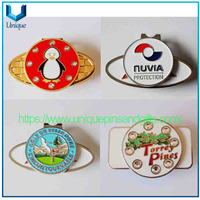 Nuevo Marcador de Metal para Golf, marcador de posición de bola plateada, marcador de bola magnético 2520, Clip para tapa, accesorios de Golf