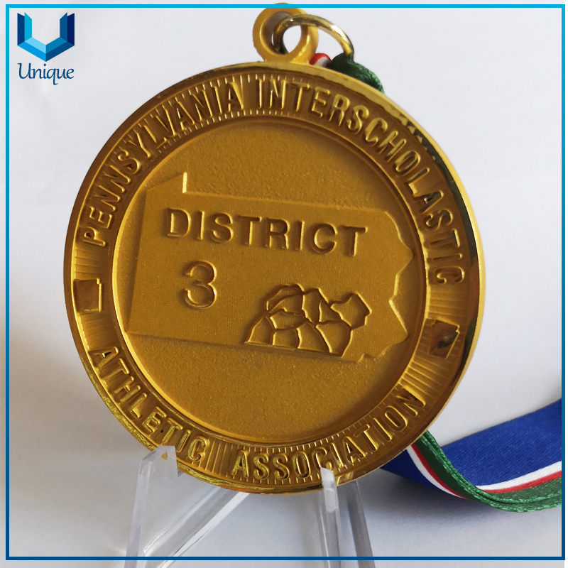 Medalla de competencia de la asociación, medalla de placas de oro mate 24k, medalla de personalización de diseño de diseño, premio Moneda Medalla