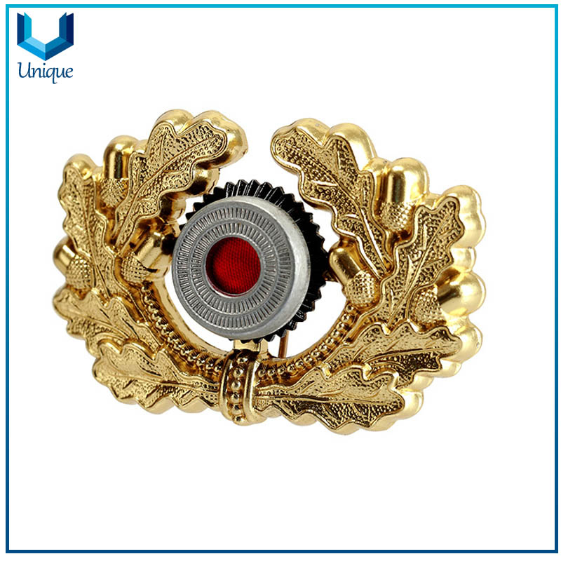 Fábrica de manualidades metálicas personalizadas, Emblema 3D de la moda, insignia de botón para regalos promocionales, insignia de pin de esmalte de oro