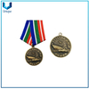Medalla 3D antigua de chapado en oro, placa de la medalla militar, personalice el trofeo de la medalla de diseño con el pasador de seguridad para usar