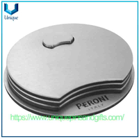 Posavasos creativos personalizados de acero inoxidable, almohadillas para ollas de acero inoxidable, juegos de manteles de mesa con forma curva, posavasos aislantes del calor