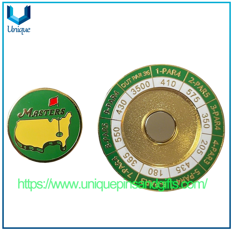 Nuevo Scorecard Marcador de bola de Golf Master's Tournament Scorecard marcador de pelota