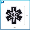 Parche de PVC de goma barato con el respaldo de Vecro, costuras en la etiqueta del PVC de goma para la ropa, modifique la modificación del emblema de goma del diseño para la decoración de la prenda