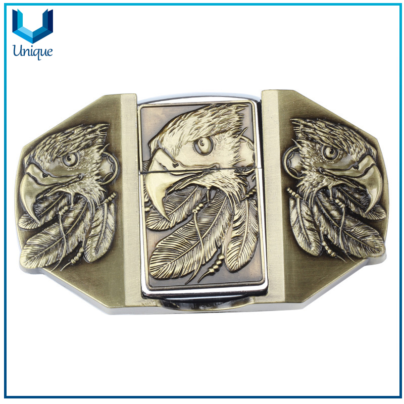 Hebilla de metal de águila 3D, moda Anitque Plata / ACCESORIOS DE METÁLICO DE CLASS DE LA PLATAJE, CUSTOM MÉXICO HEBLOS DE CORREO DE RATCHET DE ALUMINIO OCCIDENTAL