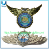 Broche de alfiler de Metal 3D personalizado para solapa, insignia con forma triangular de búho y pulpo brasileño, insignia con cierre de mariposa PMGO SSPGO CBMGO