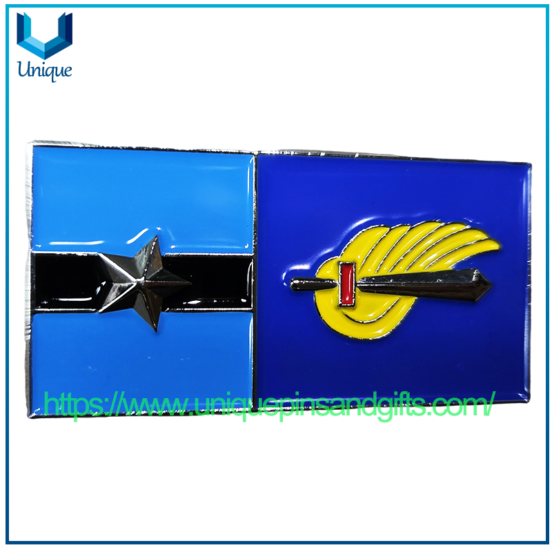 Pin de bandera nacional azul con insignia de Pin de solapa esmaltada colorida de metal con logotipo personalizado Pin de BRABANT SOCIAL FETISH