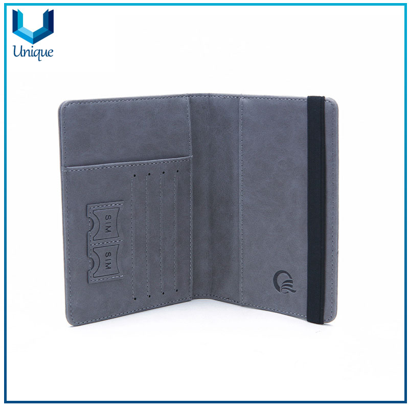 Miyin 2021 Turismo PU de cuero Pasaporte Pasaporte Titular de la Tarjeta Cartera Porta Pasaporte Logo Custom Sublimation RFID Pasaportes