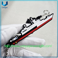 Venta al por mayor personalizado Malasia militar TLDM barco cordón de muñeca KD Terengganu F174 patrullero recuerdo llavero corto con gancho de cierre