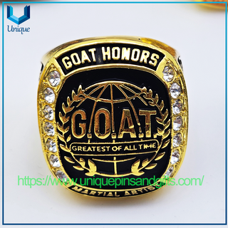 Anillo 3D de metal de alta calidad personalizado - Anillo de campeones de la Liga de la Copa del Mundo