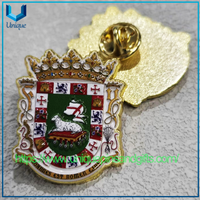 Broche de encargo del metal del logotipo de la empresa del Pin duro del esmalte de la letra simple para el regalo corporativo