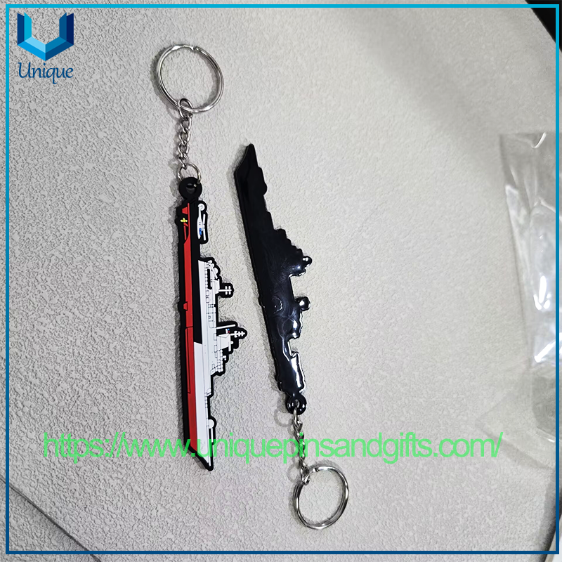 Venta al por mayor personalizado Malasia militar TLDM barco cordón de muñeca KD Terengganu F174 patrullero recuerdo llavero corto con gancho de cierre