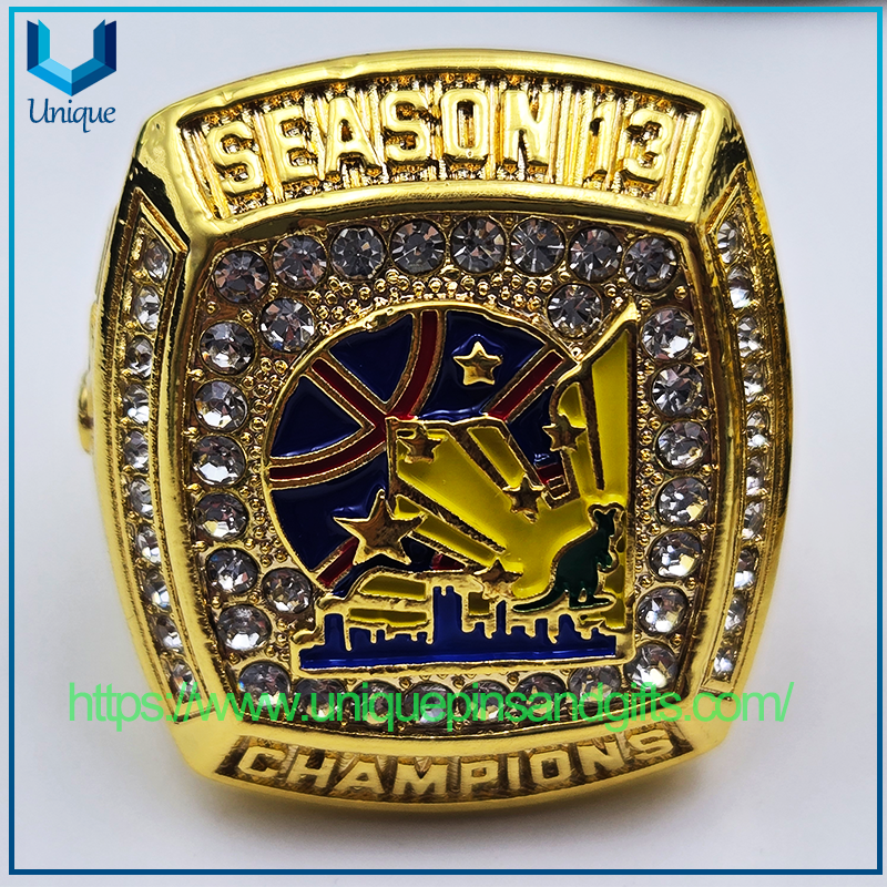 Anillo 3D de metal de alta calidad personalizado - Anillo de campeones de la Liga de la Copa del Mundo