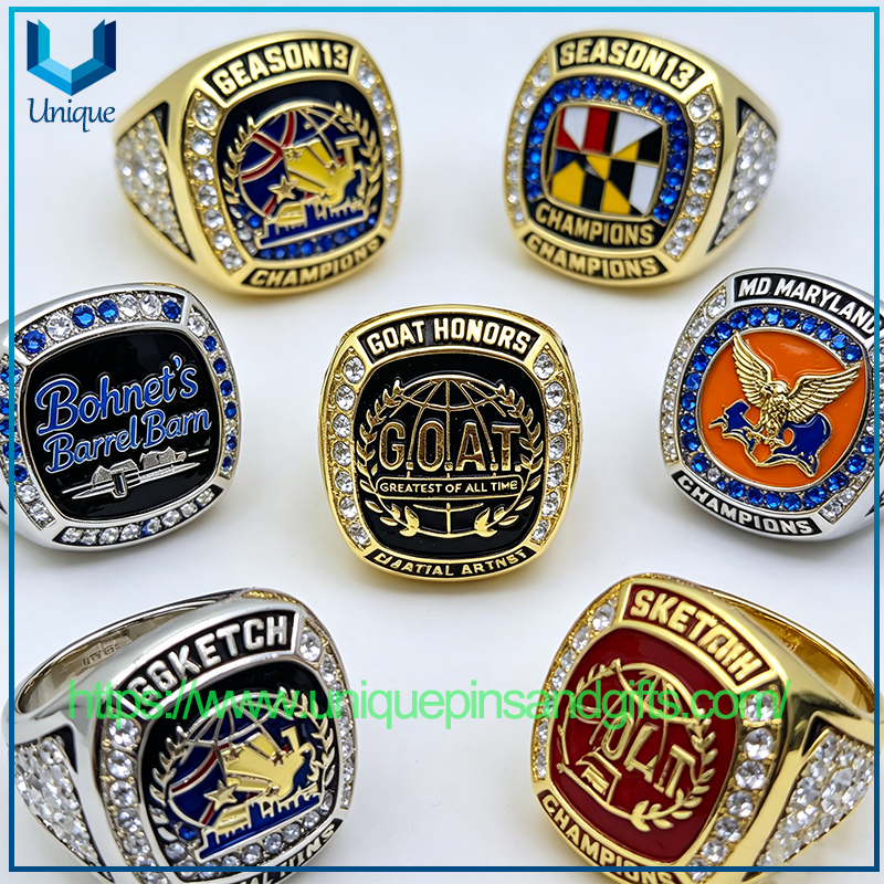 Anillo 3D de metal de alta calidad personalizado - Anillo de campeones de la Liga de la Copa del Mundo