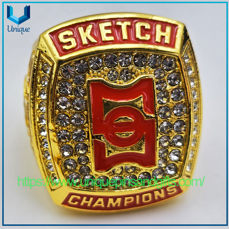 Anillo 3D de metal de alta calidad personalizado - Anillo de campeones de la Liga de la Copa del Mundo