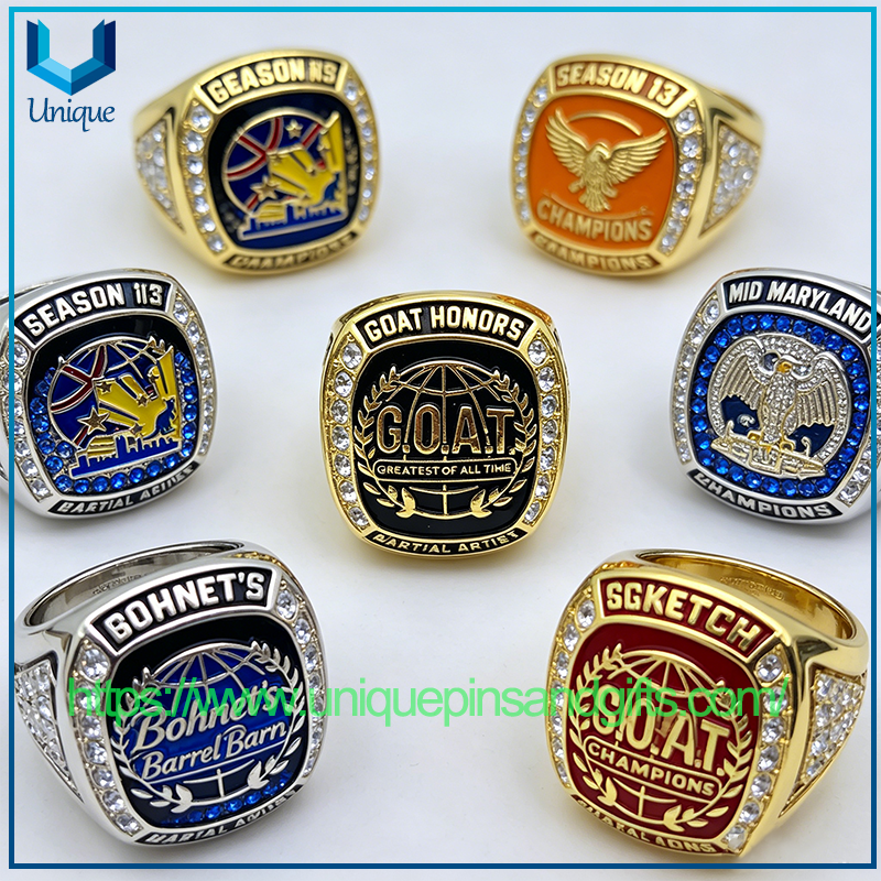 Anillo 3D de metal de alta calidad personalizado - Anillo de campeones de la Liga de la Copa del Mundo