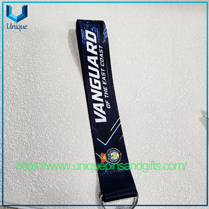 Venta al por mayor personalizado Malasia militar TLDM barco cordón de muñeca KD Terengganu F174 patrullero recuerdo llavero corto con gancho de cierre